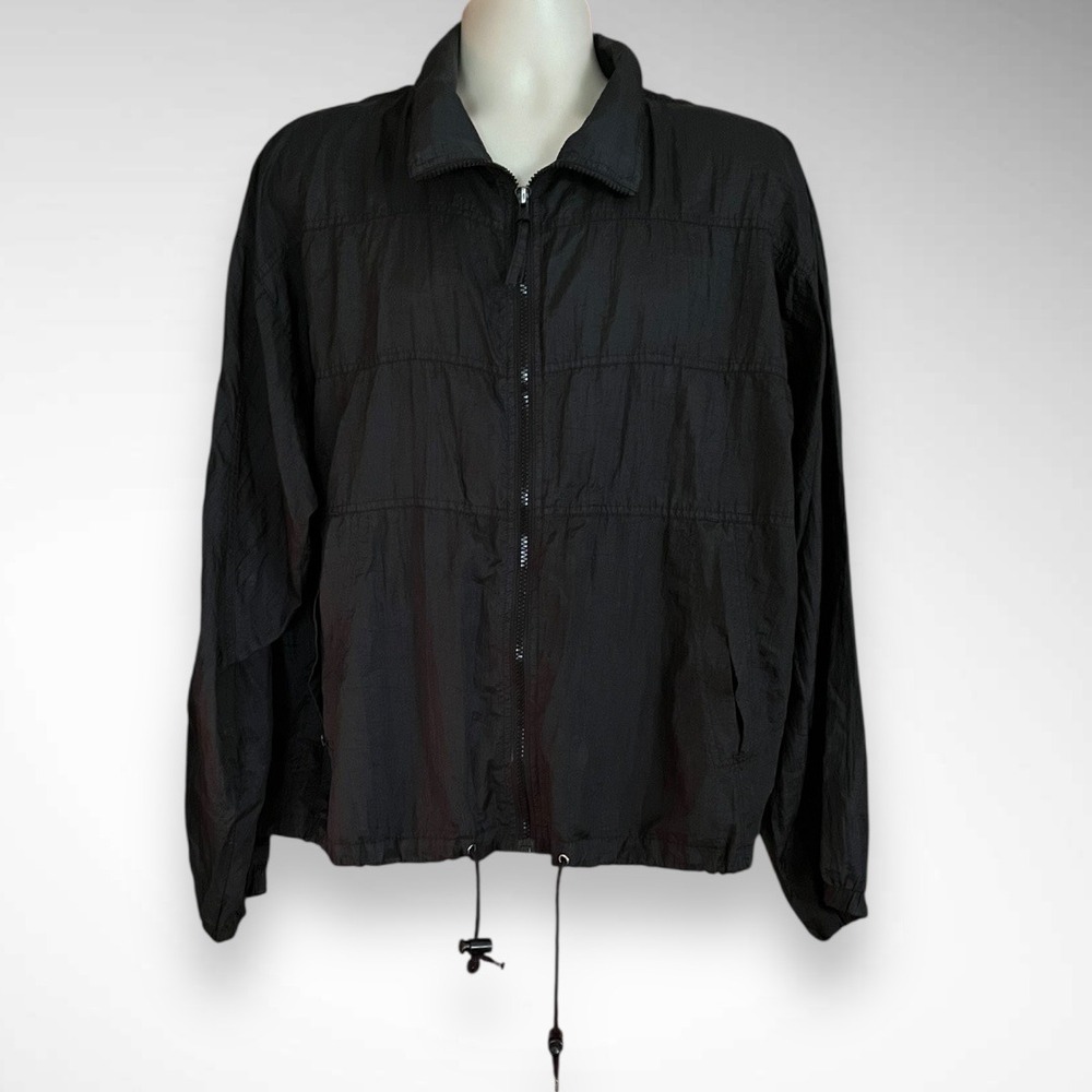 MACGREGOR Vintage Men's Black Windbreaker Full Zip Jacket‎ | EUC